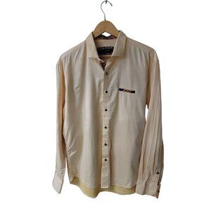 Flirt Mens XL Long Sleeve Button-Up Shirt Light Orange